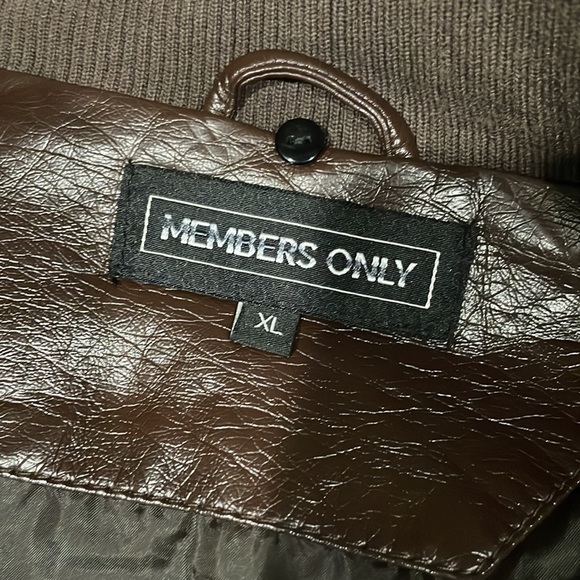 Members Only - Brown Faux Jacket. - Picture 3 of 7